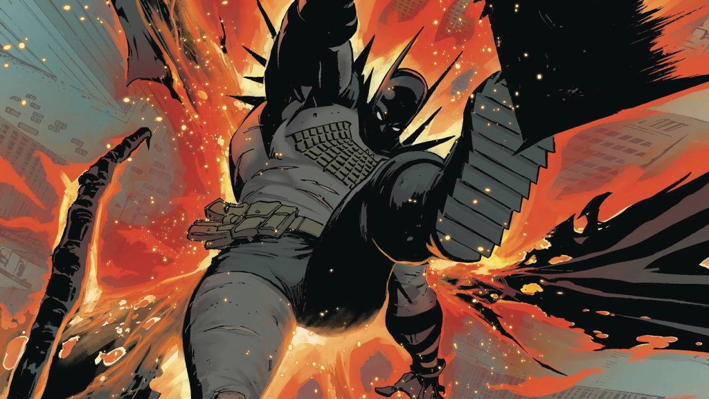 Absolute Batman Kicking Flames in Dragotta Comic Art
