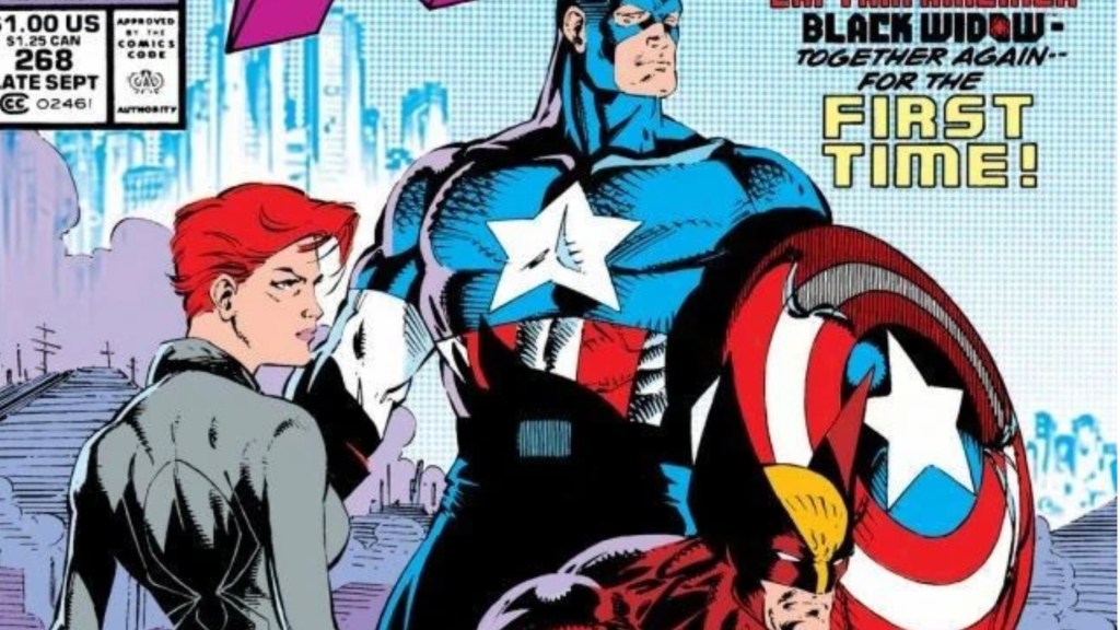 Black Widow, Captain America, and Wolverine standing together in Madripoor