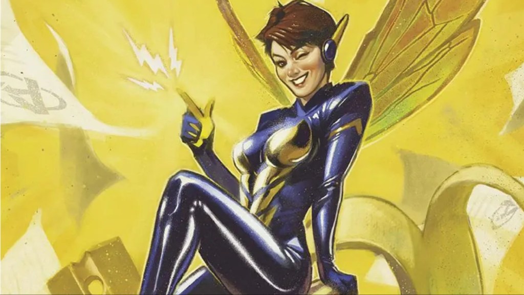 The Wasp sitting pretty showing off her wasp stings