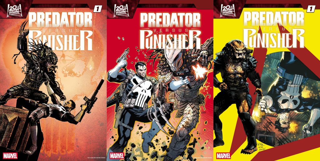 Predator vs Punisher variant covers