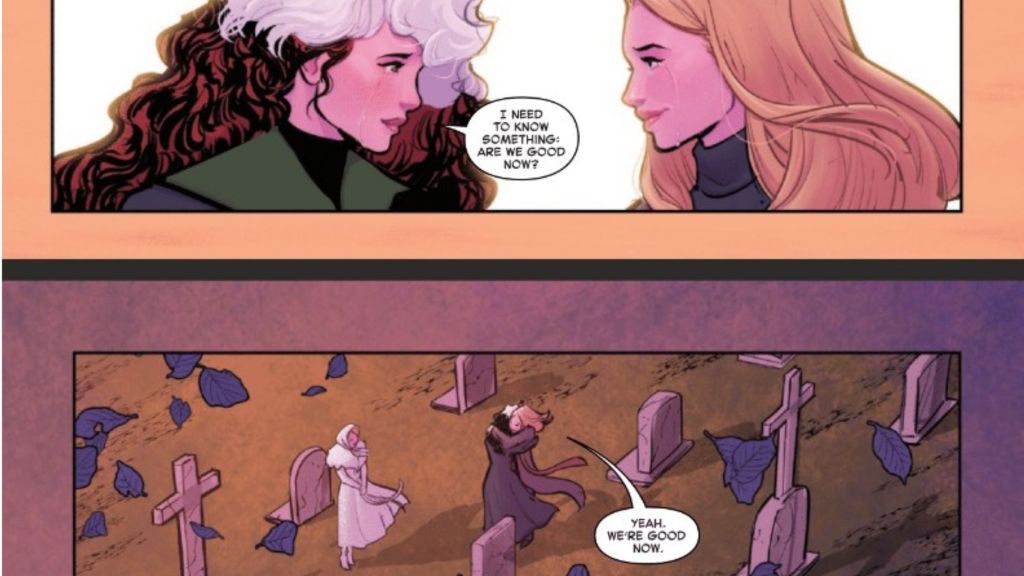 Rogue and Captain Marvel