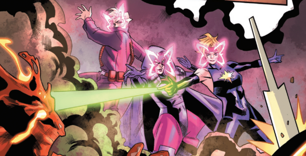 Betsy, Dazzler, and Longshot from X-Men: Outback #4