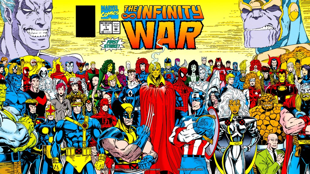 Infinity War Stretch Cover with Every Marvel Hero