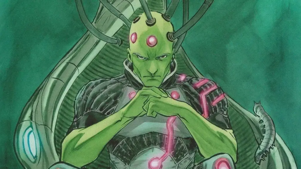 Brainiac looking menacing.
