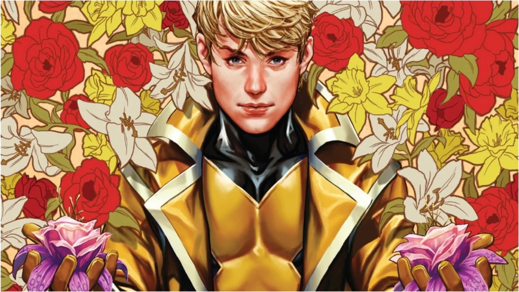 Doug Ramsey surrounded by flowers