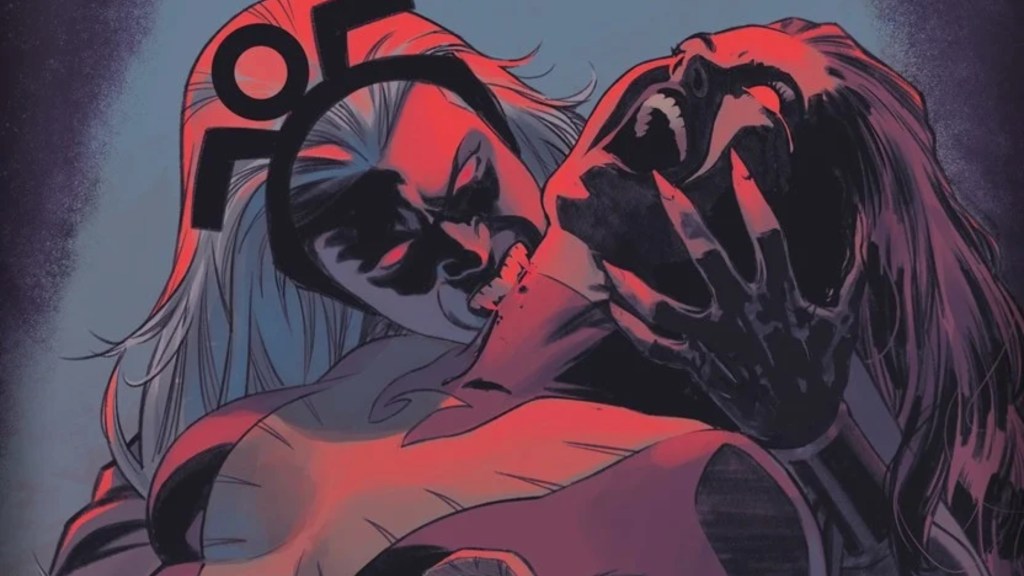 Vampire Storm biting Jean Grey