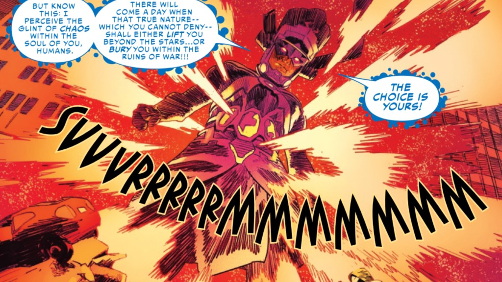 Galactus in the midst of teleporting away