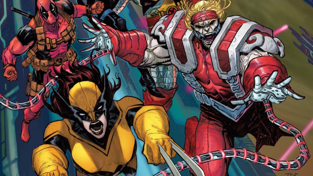 Wolverine II, Deadpool, and Omega Red rushing to battle