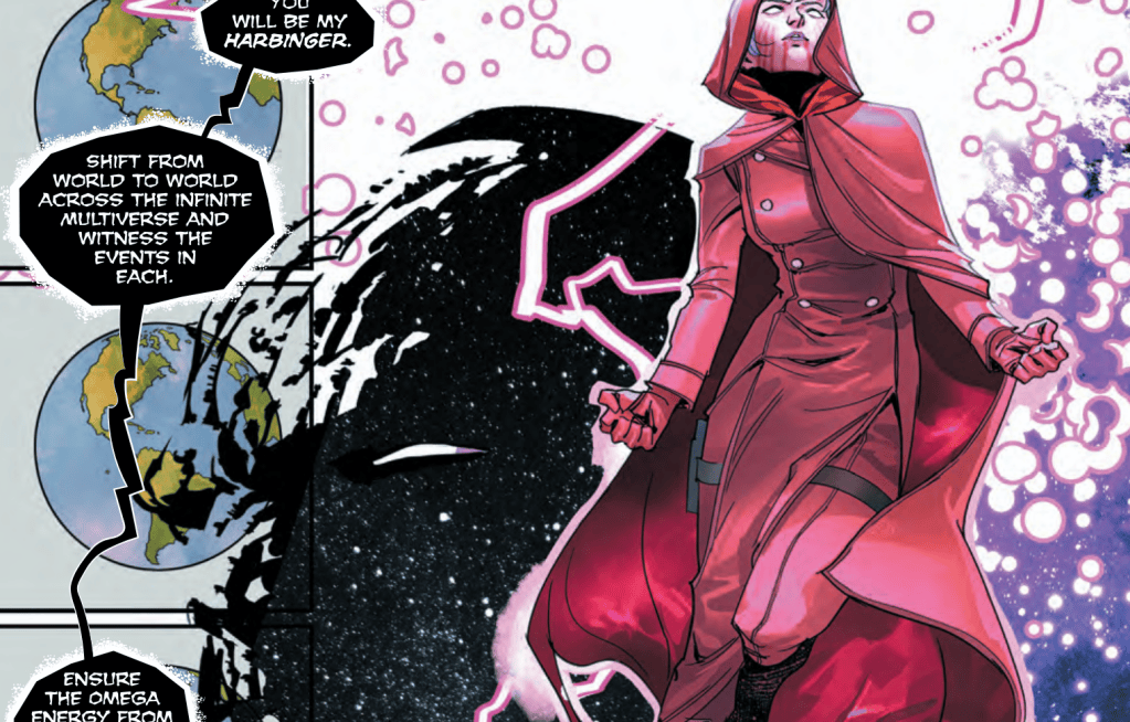 Darkseid in shadow speaking to Pandora in DC All-In Special: Darkseid vs The World